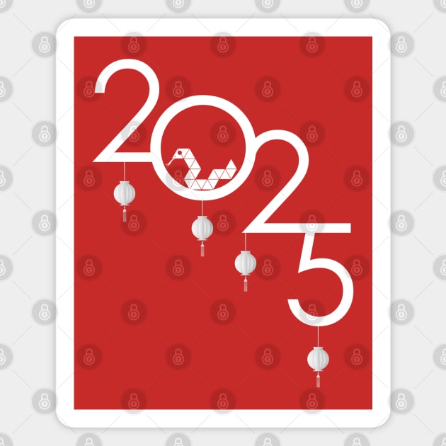 2025 Chinese New Year Origami Snake Magnet by HolidayBug